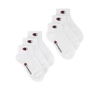 Champion Core Socks Junior 6PP Quarter, Bianco, 27-30 EU (9-11.5 Kids UK) Unisex - Bambini e ragazzi -FW23