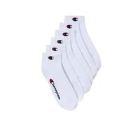 Champion Core Socks Junior 6PP Quarter, Bianco, 31-34 EU (12-2 Kids UK) Unisex - Bambini e ragazzi -FW23