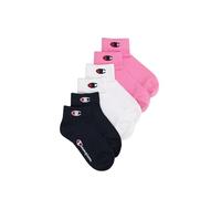 Champion Core Socks Junior 6PP Quarter Calzettoni, Rosa (Fucsia), 27-30 Unisex-Bambini e Ragazzi
