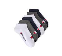 Champion Core Socks Junior 6PP Sneaker, Blu (Marino), 31-34 EU (12-2 Kids UK) Unisex - Bambini e ragazzi -FW23