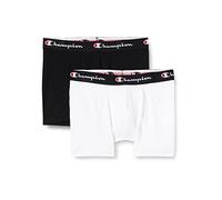 Champion Core Trunk x2 Boxer Corti, Multicolore (Bianco/Nero), L Uomo