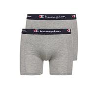 Champion Core x2 Boxer Aderenti, Uomo, Grigio (Melange Chiaro), L
