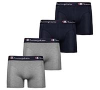 Champion Core x4, Boxer Corti, Uomo, Blu (Marino)/Grigio (Melange Chiaro), L