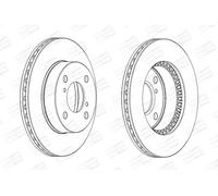 CHAMPION Dischi Freno Anteriore Ø231 MM Ventilato per Nissan Pixo UA0 Suzuki