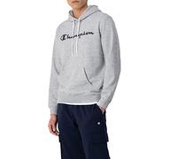 Champion Felpa con Cappuccio da Uomo Legacy American Classics Heavy Powerblend Terry Logo, Grigio mlange, L