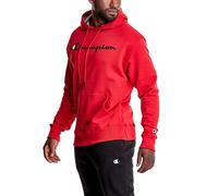 Champion Felpa con Cappuccio Powerblend con Grafica, Squadra Rosso Scarlatto, XS Uomo