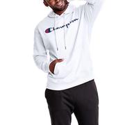 Champion Felpa con Cappuccio in Pile Powerblend con Grafica, Bianco, S Uomo