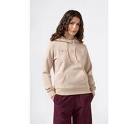 Champion Felpa con cappuccio logo grande ricamato Khaki da Donna M Beige