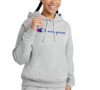 Champion Felpa con Cappuccio Powerblend Relaxed da Donna, con Stampa Serigrafica, Oxford grigio-y08113., Medium