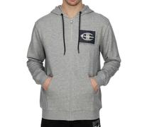 Champion Felpa con zip grigio uomo Classic Label, grigio, L