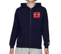 Champion Felpa con zip marina da uomo Classic Label, Marina, XL
