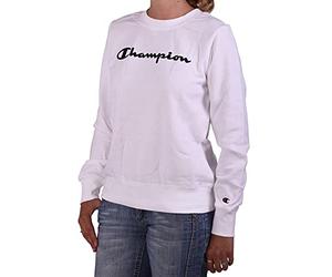 Champion Felpa da Donna Girocollo Garzata Bianca Taglia M cod 112585-WW001