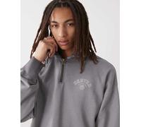 Champion - Felpa nero slavato con colletto polo e stampa sul retro XL