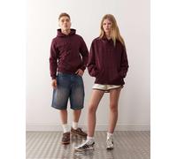 Champion - Felpa unisex color bordeaux con cappuccio-Rosso L