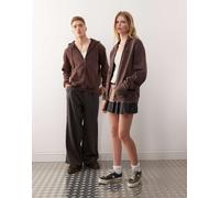 Champion - Felpa unisex marrone con cappuccio e zip M