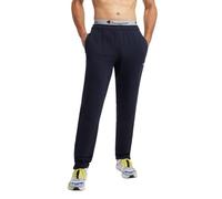 Champion Pantaloni in Pile Powerblend con Fondo Aperto, Navy C Patch Logo, XL Uomo