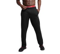 Champion, Fleece, Open-Bottom Sweatpants for Men (Reg. Or Big & Tall) Pantaloni, Nero, XL Uomo