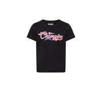 Champion Graphic Shop - Maglietta a Maniche Corte da Ragazza, Colore: Nero