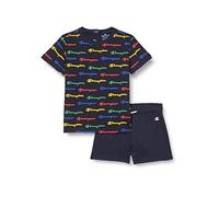 Champion Legacy American Classics-all-Over S/S T-Shirt & Shorts Completo, Blu Marino, 3 Anni Bimbo 0-24