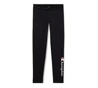 Champion Legacy American Classics G-Big Logo Light-Stretch Fleece Leggings, Nero, 5-6 Anni Bambina
