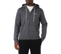 Champion Legacy American Classics - Script Logo Powerblend Fleece Full Zip Felpa con Cappuccio, Grigio Grafite, M Uomo FW23