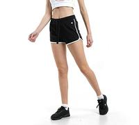 Champion Legacy American Classics Soft Cotton 1x1 Rib Small C-Logo Pantaloncini, Nero, L Donna