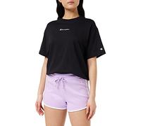 Champion Legacy American Classics Soft Cotton 1x1 Rib Small C-Logo Pantaloncini, Lavanda, L Donna