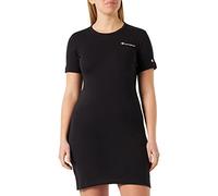Champion Legacy American Classics Soft Cotton 1x1 Rib Small Logo Slim Vestito, Nero, L Donna