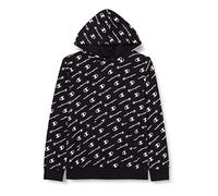 Champion Legacy American Classics-Terry all-Over Felpa con Cappuccio, Nero, 7-8 Anni Bambino