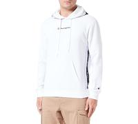 Champion Legacy American Tape - Powerblend Fleece Felpa con Cappuccio, Bianco, L Uomo FW23