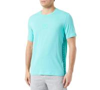 Champion Legacy Athleisure-Tape S/S Crewneck T-Shirt, Verde Acquamarina, L Uomo
