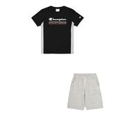 Champion Legacy Boy-Graphic Crewneck Set with Large Logo, Nero (KK001), 13-14 Years Bambini e Ragazzi