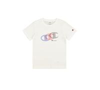 Champion Legacy Boy - Graphic Crewneck T-Shirt with Large Print, T-Shirt Bambino, White (WW001),