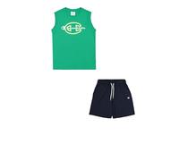 Champion Legacy Boy-Graphic Sleeveless Crewneck Set with Large Print Impostato, Green (GS130), 5-6 Anni Bambini e Ragazzi