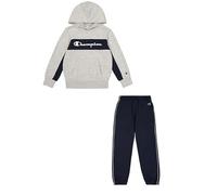 Champion Legacy Boy-Icons Hooded Sweatsuit Tuta, Grigio (EM021), 11-12 Years Bambini e Ragazzi