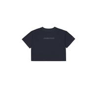 Champion Legacy C-Tech W (117481) -Fine Stretch Jersey Tonal Logo Boxy SS Crewneck T-Shirt, Nero (NBK), S Donna