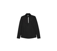 Champion Legacy C-Tech W (117586) -Quick-Dry Micro Polar Fleece Half-Zip High-Neck Felpa, Nero (NBK), L Donna