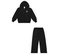 Champion Legacy Emotional Dance G (405045) -Ultra-Light Soft Compact Powerblend Fleece Hooded Tuta Sportiva, Nero (NBK), 7-8 Anni Bambina