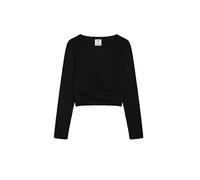 Champion Legacy Emotional Dance W (117435) -Soft Cotton 1x1 Rib (190gr) LS Crop Crewneck Maglietta a Manica Lunga, Nero (NBK), XS Donna