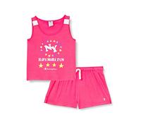 Champion Legacy Fun Club-Tank Top & Shorts Completo, Rosa Fluorescente, 9-10 Anni Bambine e Ragazze