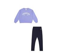 Champion Legacy Girl-Crewneck Sweatsuit Tuta da Allenamento, Purple (VS097), 5-6 Anni Bambine e Ragazze