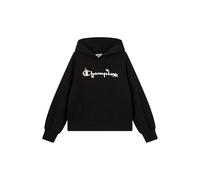Champion Legacy Girls, Felpa con Cappuccio con Grafica, M, Nera, Nero, M