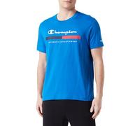 Champion Legacy Graphic Shop-Authentic Athleticwear S/S Crewneck T-Shirt, Blu Scuro, S Uomo