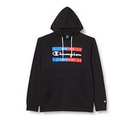 Champion Legacy Graphic Shop Authentic Powerblend Terry Box Logo Felpa con Cappuccio, Nero, S Uomo