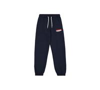 Champion Legacy Graphic Shop B (306841) -Ultra-Light Soft Compact Powerblend Fleece Elastic Cuff Pantaloni da Tuta, Blu Marino, 5-6 Anni Bambino