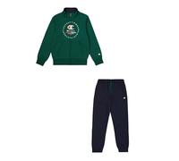 Champion Legacy Graphic Shop B (306844) -Ultra-Light Soft Compact Powerblend Fleece High-Neck Tuta Sportiva, Verde Bottiglia/Blu Marino (HLG/NNY), 15-16 Anni Bambino