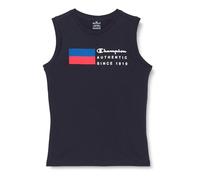 Champion Legacy Graphic Shop B - Authentic Since S/L Crewneck T-Shirt, Blu Marino, 9-10 Anni Bambini e Ragazzi SS24