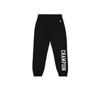 Champion Legacy Graphic Shop G (405027) -Ultra-Light Soft Compact Powerblend Fleece Elastic Cuff Pantaloni da Tuta, Nero, 7-8 Anni Bambina