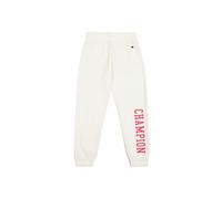 Champion Legacy Graphic Shop G (405027) -Ultra-Light Soft Compact Powerblend Fleece Elastic Cuff Pantaloni da Tuta, Marshmallow (STR), 3-4 Anni Bambina