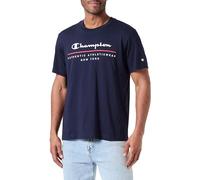 Champion Legacy Graphic Shop - New York S/S Crewneck T-Shirt, Blu Marino, XL Uomo SS24